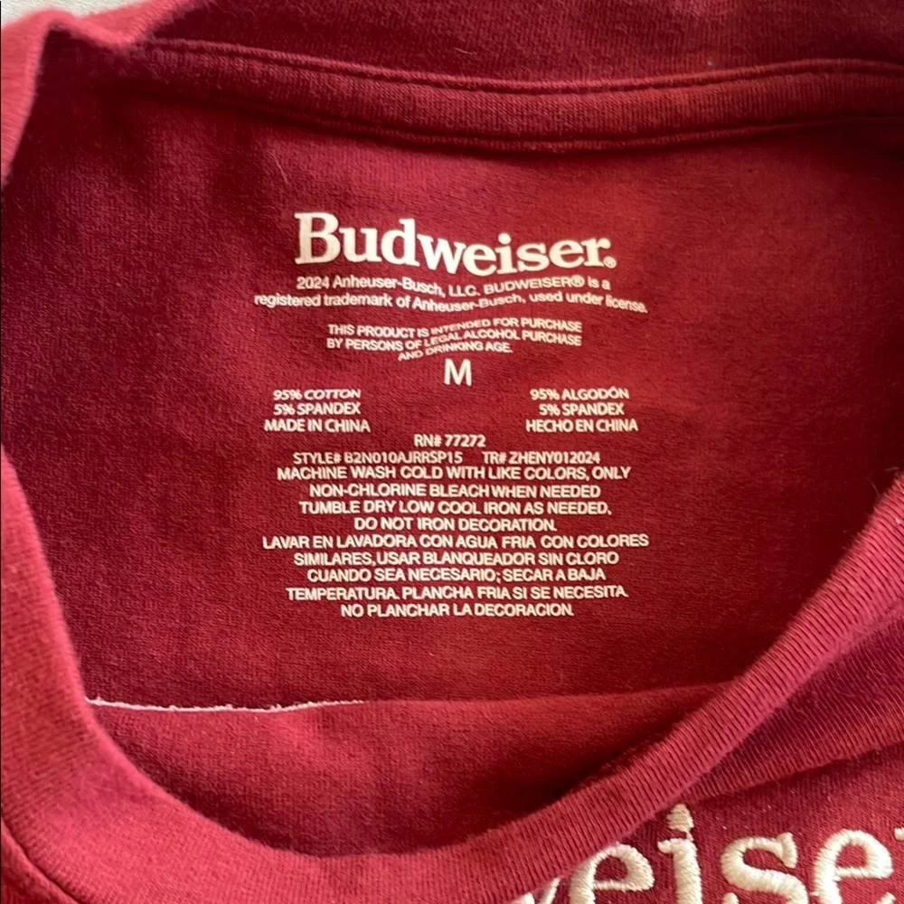 Budweiser Kids Red T-Shirt - Picture 2 of 5